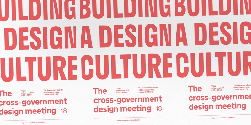Cross Government Design meeting #18 poster