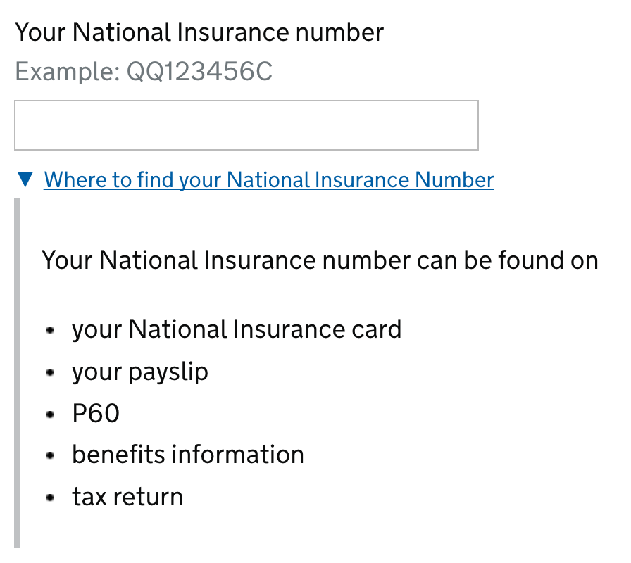 example - where to find your driving licence number